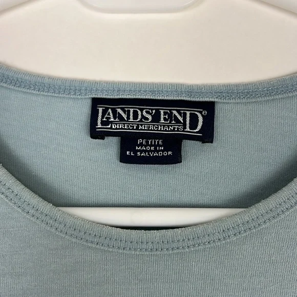 Lands End Light Blue Long Sleeve Shirt 10/12 P - Picture 3 of 5